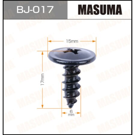 Саморез MASUMA 6x17мм, набор 10шт, BJ-017
