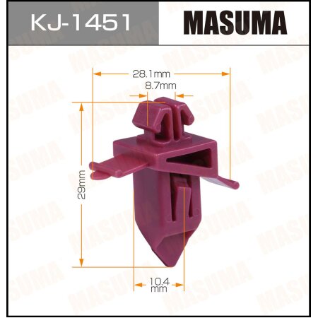 Клипса пластиковая Masuma, KJ-1451