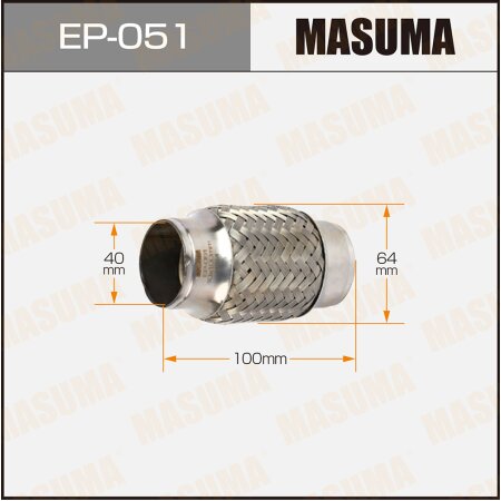 Гофра глушителя Masuma 2-х слойная 40x100, EP-051