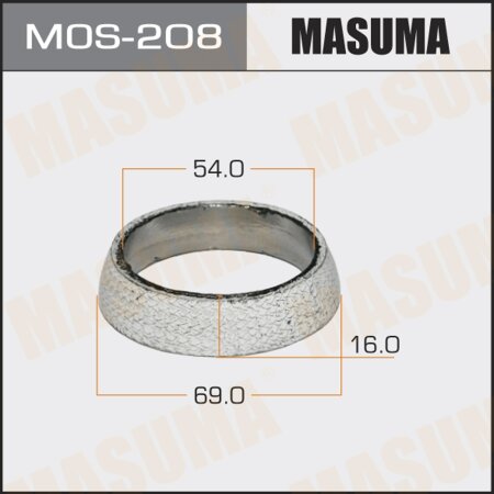 Кольцо уплотнительное глушителя Masuma 54x69x16, MOS-208