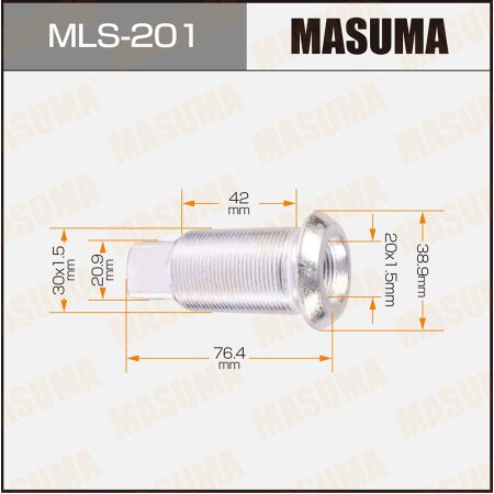 Футорка колесная M30x1.5(R), M20x1.5(R) Masuma, MLS-201