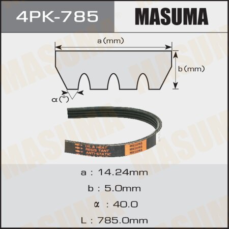 Ремень привода навесного оборудования Masuma, 4PK-785
