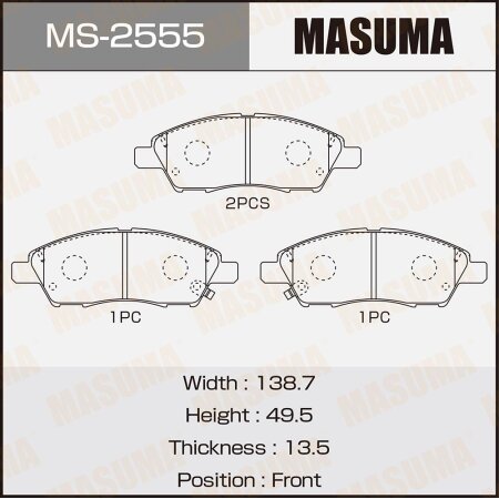 Колодки тормозные дисковые Masuma, MS-2555