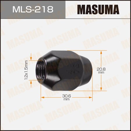 Гайка колесная Masuma M12x1.5(R) под ключ 21, MLS-218
