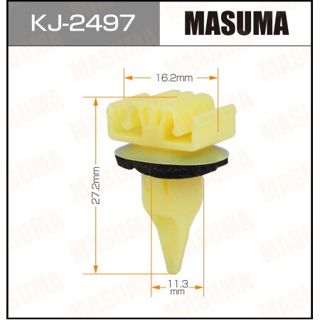 Клипса пластиковая Masuma, KJ-2497