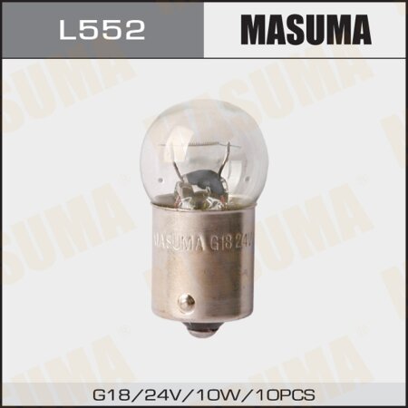 MASUMA L552, Лампа R10W BA15s G18 24V 10W одноконтактная. Бренд ...