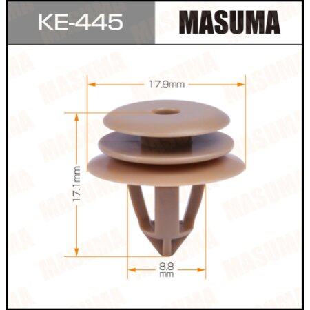 Клипса пластиковая Masuma, KE-445