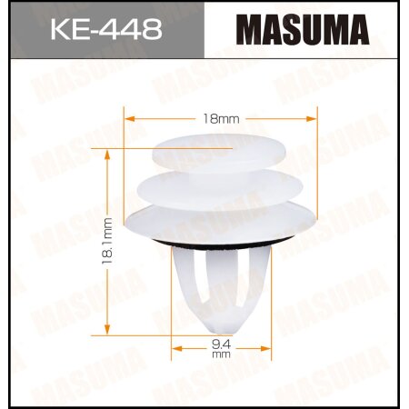 Клипса пластиковая Masuma, KE-448