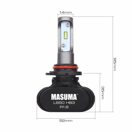 MASUMA L650, Лампы светодиодные LED HB3 18W 6000K 4000Lm P20d (серия S1 ...