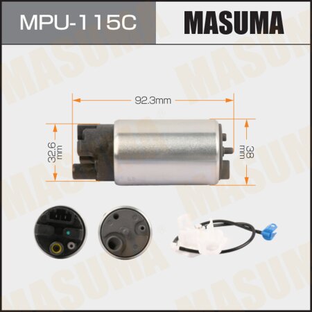 Насос топливный Masuma, графитовый коллектор, MPU-115C