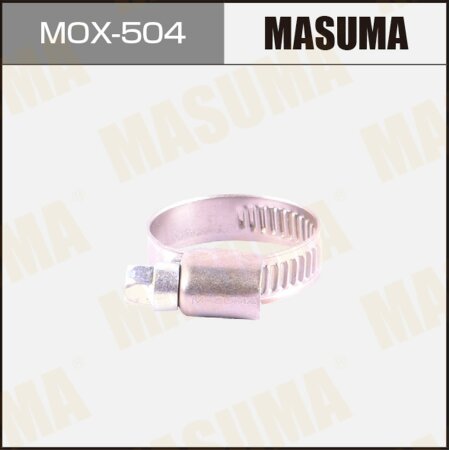 Хомут червячный MASUMA, 16-27mm / H-9mm (нержавеющая сталь), MOX-504