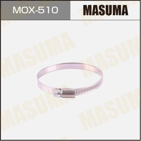 Хомут червячный MASUMA, 60-80mm / H-9mm (нержавеющая сталь), MOX-510