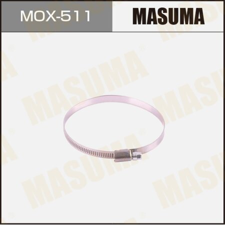 Хомут червячный MASUMA, 80-100mm / H-9mm (нержавеющая сталь), MOX-511