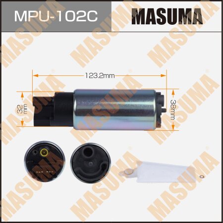 Насос топливный Masuma (сетка в комплекте MPU-002), графитовый коллектор, MPU-102C