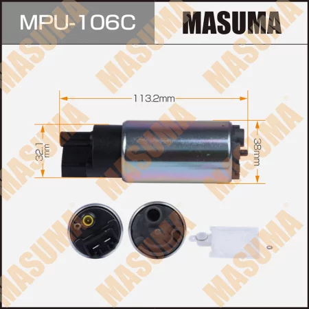 Насос топливный Masuma (сетка в комплекте MPU-040), графитовый коллектор, MPU-106C