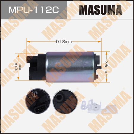 Насос топливный Masuma (сетка MPU-051), графитовый коллектор, MPU-112C
