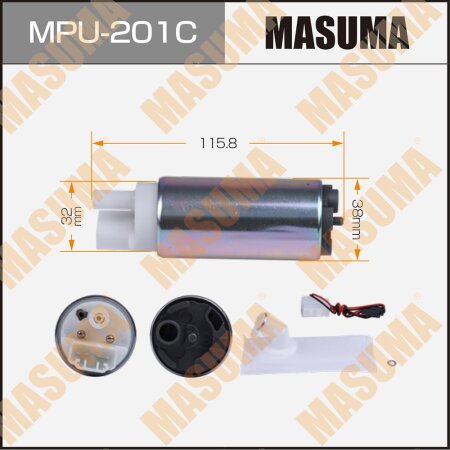 Насос топливный Masuma, графитовый коллектор, MPU-201C