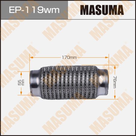 Гофра глушителя Masuma wiremesh 55x170, EP-119wm
