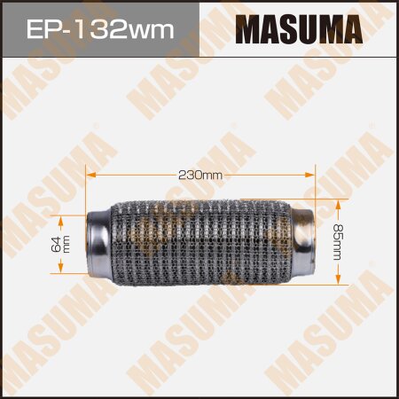 Гофра глушителя Masuma wiremesh 64x230, EP-132wm
