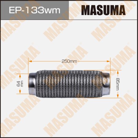Гофра глушителя Masuma wiremesh 64x250, EP-133wm