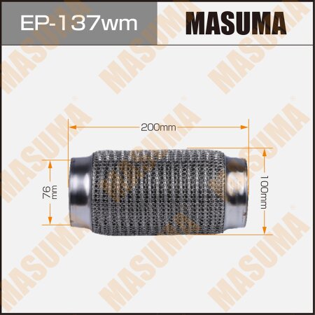 Гофра глушителя Masuma wiremesh 76x200, EP-137wm