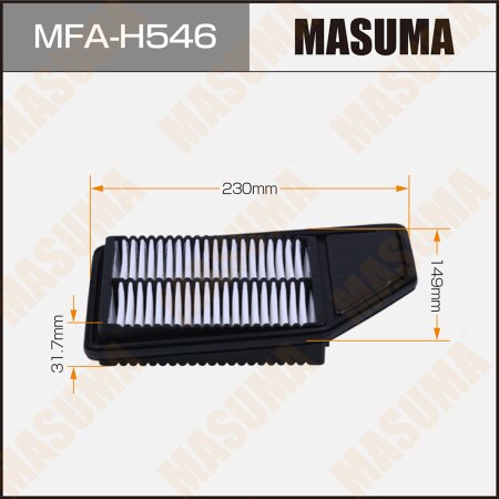 MASUMA MFA-H546, Фильтр воздушный Masuma. Бренд автозапчастей №1 в России