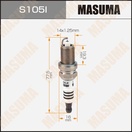 Свеча зажигания иридиeвая ZFR6V-G (8894) Masuma, S105I