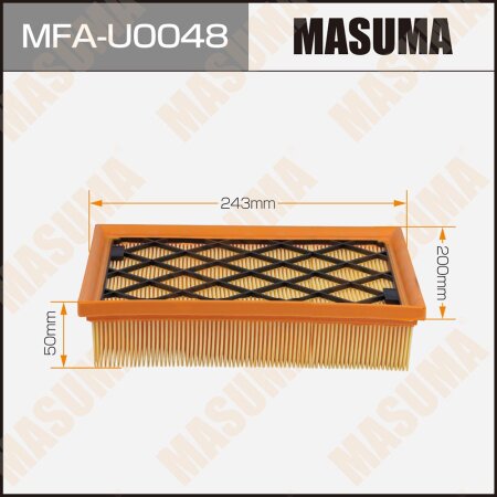 MASUMA MFA-U0048, Фильтр воздушный Masuma. Бренд автозапчастей №1 в России