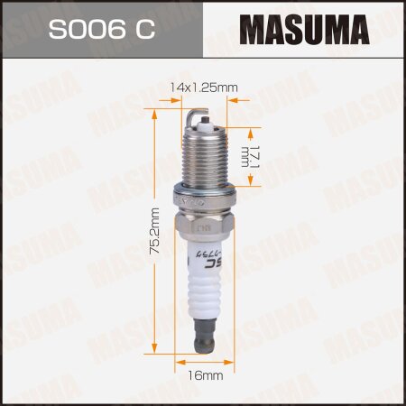 Свеча зажигания никелевая BKR6E-11(2756) Masuma, S006C