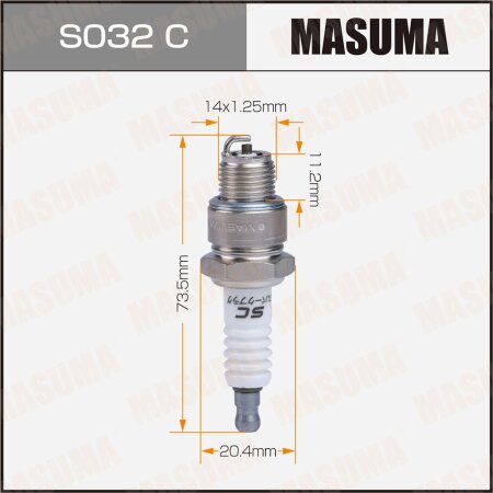 Свеча зажигания никелевая BR7HS-10 (1098)Masuma, S032C