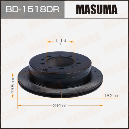 Диски тормозные перфорированные Masuma RH, BD-1518DR
