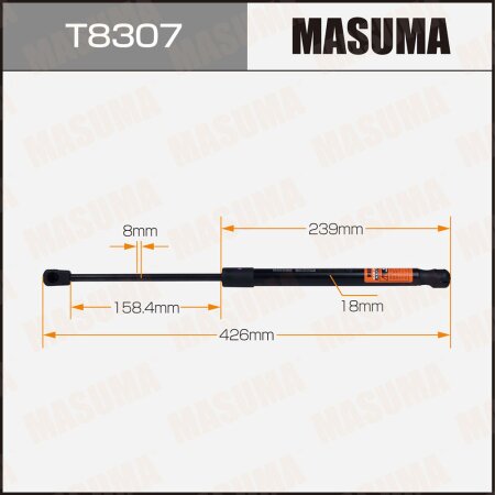 Упор газовый багажника MASUMA, T8307
