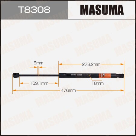 Упор газовый багажника MASUMA, T8308