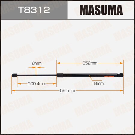 Упор газовый багажника MASUMA, T8312