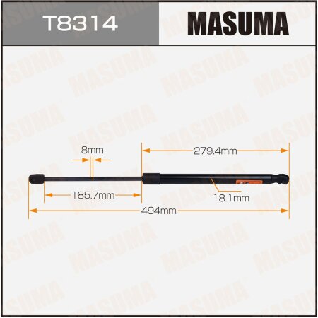 Упор газовый багажника MASUMA, T8314