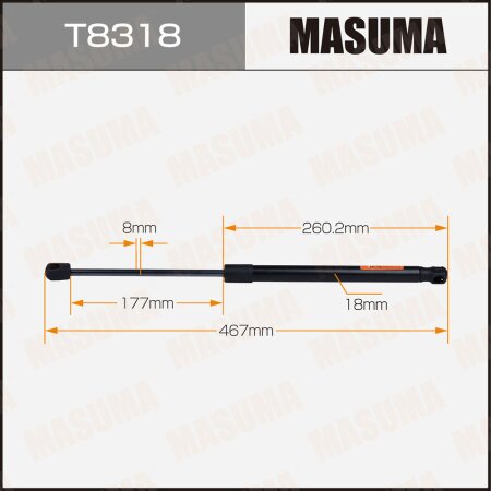 Упор газовый багажника MASUMA, T8318