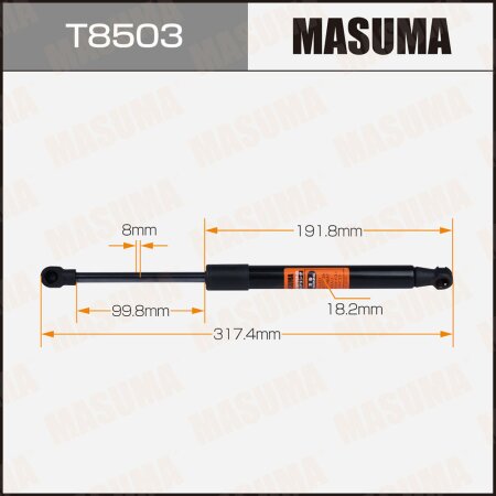 Упор газовый багажника MASUMA, T8503