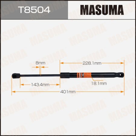 Упор газовый багажника MASUMA, T8504