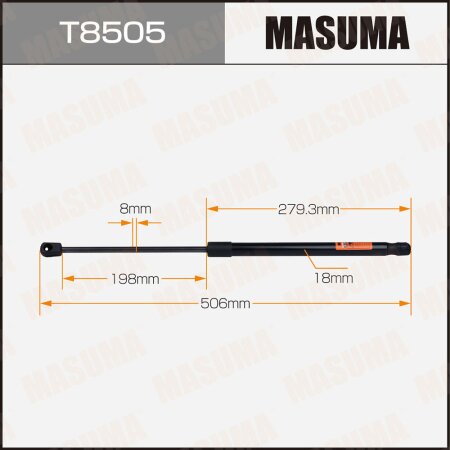 Упор газовый багажника MASUMA, T8505