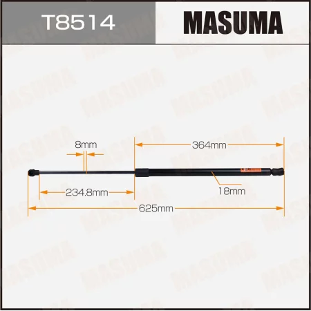 Упор газовый багажника MASUMA, T8514