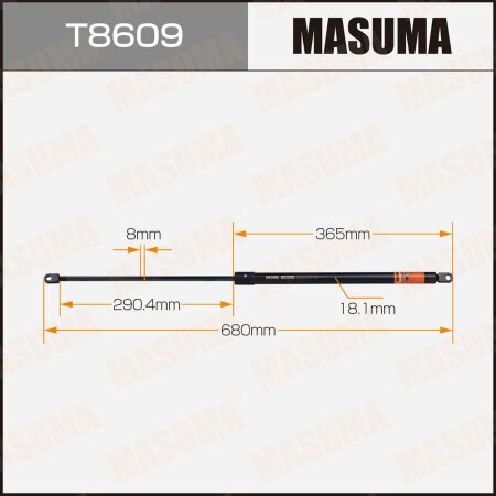 Упор газовый капота MASUMA, T8609