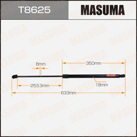 Упор газовый багажника MASUMA, T8625