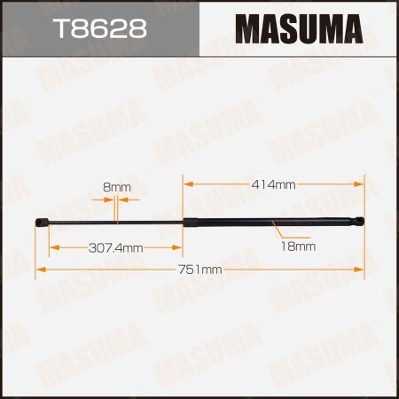 Упор газовый капота MASUMA, T8628