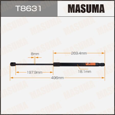 Упор газовый багажника MASUMA, T8631