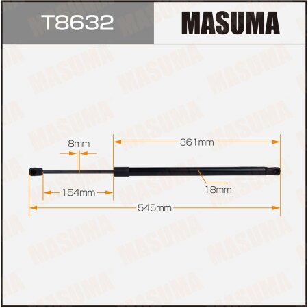 Упор газовый багажника MASUMA, T8632