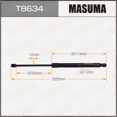 Упор газовый багажника MASUMA, T8634