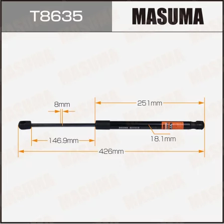 Упор газовый багажника MASUMA, T8635