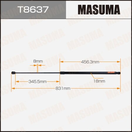 Упор газовый капота MASUMA, T8637