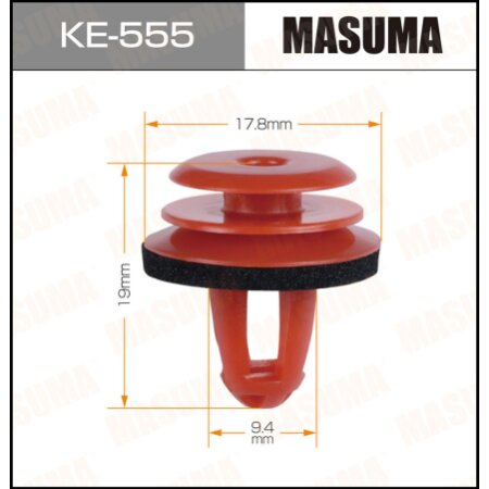 MASUMA KE-555, Клипса пластиковая Masuma. Бренд автозапчастей №1 в России