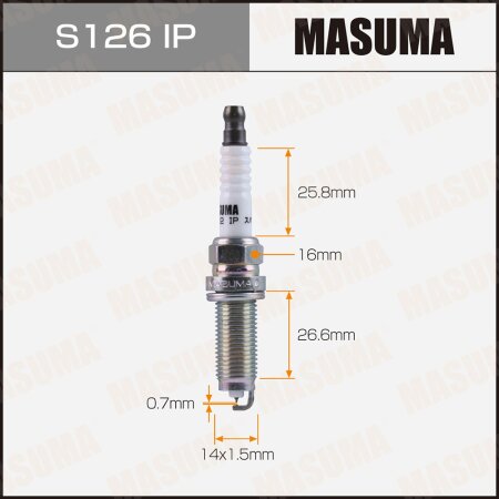 Свеча зажигания иридий+платина SILFR6A   Masuma, S126IP